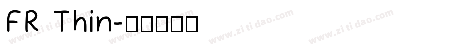 FR Thin字体转换